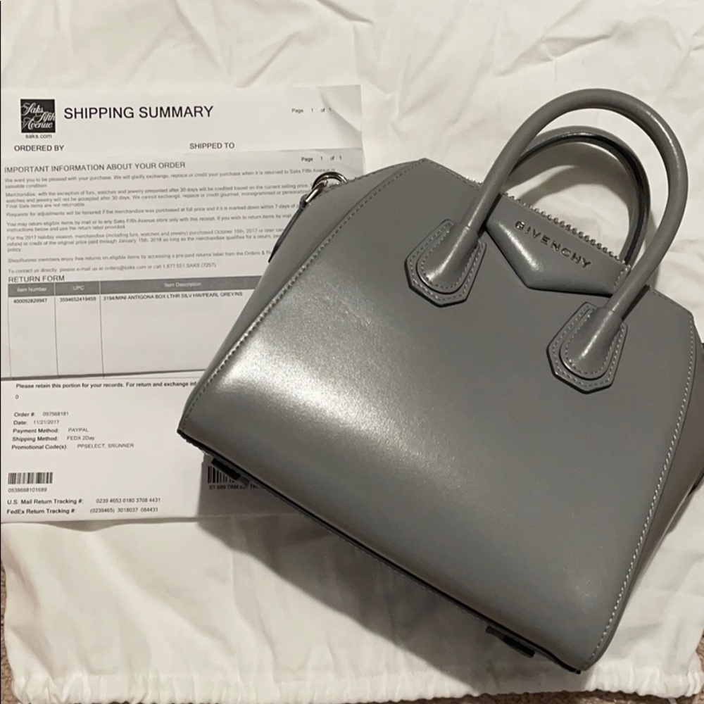 Givenchy Antigona Mini Silver/Grey